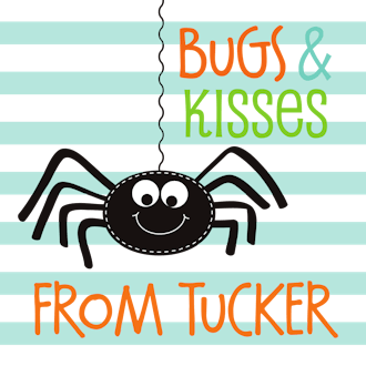 Bugs and Kisses Halloween Blue Enclosure Card