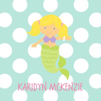 Mermaid Dots Enclosure Card