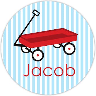 Little Red Wagon Water-resistant Label
