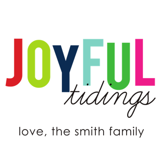 Joyful Tidings Christmas Gift Sticker