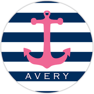 Pink Anchor Water-resistant Label