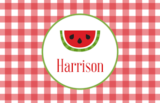Red Gingham Watermelon