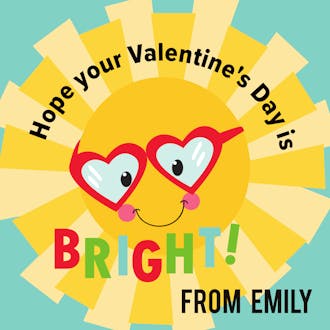 Bright Sunshine Valentine Sticker