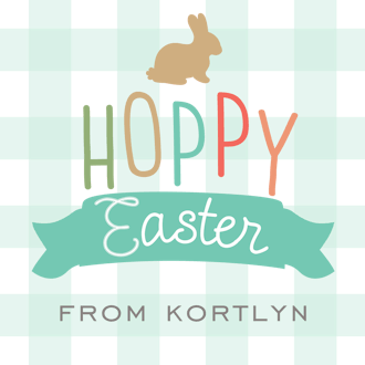 Hoppy Easter Gingham Gift Sticker