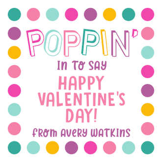 Poppin' Pastel Valentine Sticker