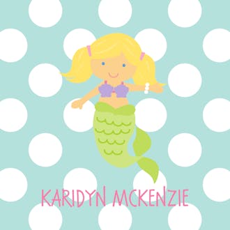 Mermaid Dots Enclosure Card
