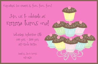 Cupcake Time Invitation