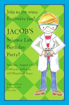 Scientist Boy Invitation