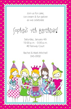 Girl's Birthday Invitation