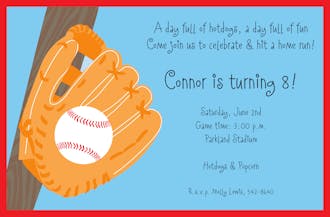 Baseball Time Invitation