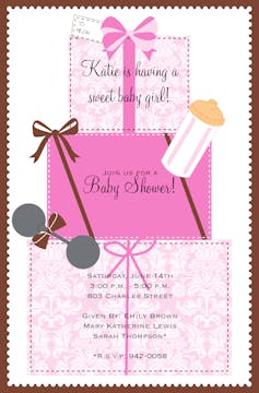 Gifts Pink Invitation