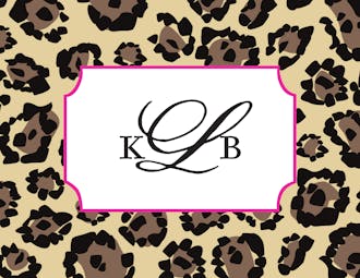 Natural Leopard Folded Note