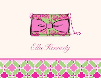 Pink Kiss Clutch Folded Note