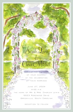 Rose Arbor Invitation