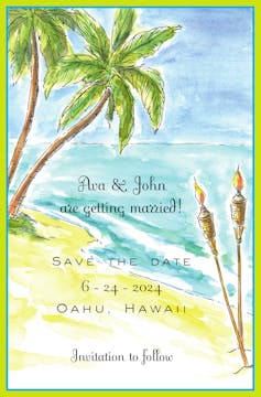 Tiki Beach Invitation