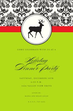 Deer Gala Invitation