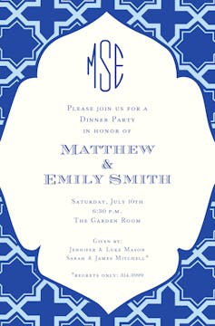 Dignified Blue Invitation