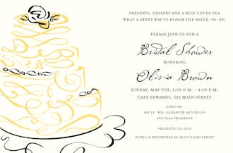 Scroll Cake Invitation