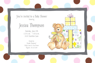 Baby Shower Bear Invitation