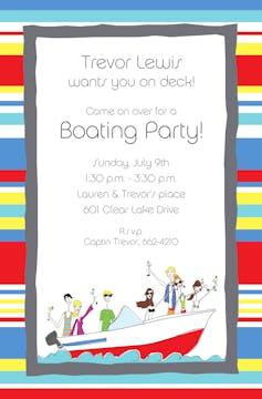 Boat Party Invitation