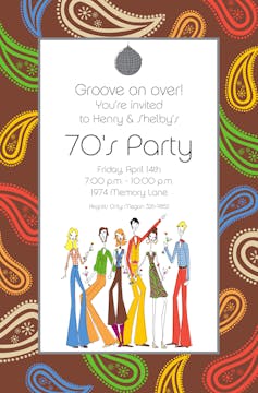 70's People Invitation