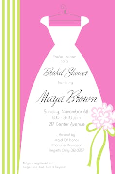 Bride & Bouquet Invitation