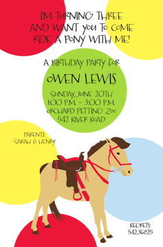 Pony Party Invitation