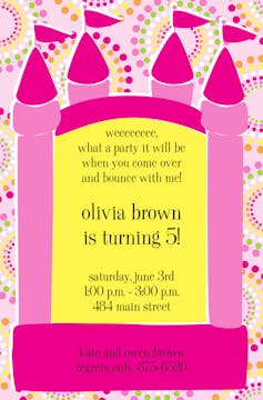 Bouncy Girl Invitation