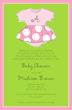 Baby Dress Invitation