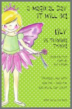 Fairy Girl Invitation