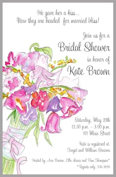Bouquet Wash Invitation