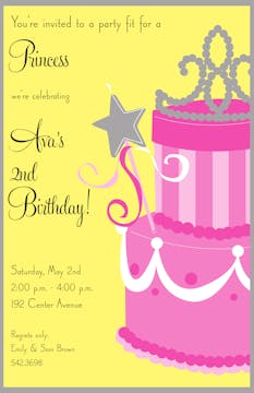 Princess Cake Invitation