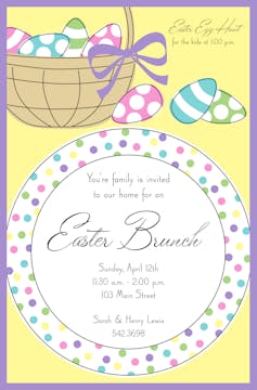 Easter Place Setting Invitation