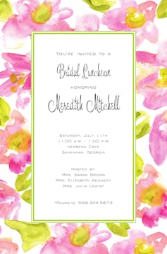 Floral Wash Invitation
