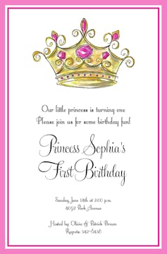 Princess Crown Invitation