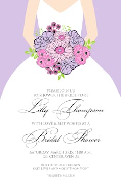 Bouquet Bride Invitation