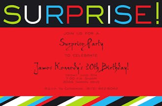 Surprise Stripe Invitation