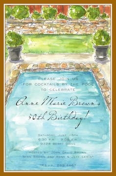 Backyard Pool Invitation