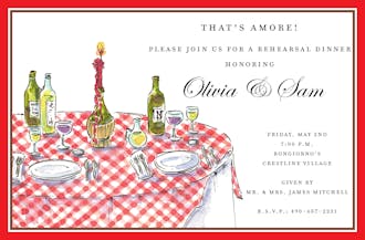 Italian Table Invitation