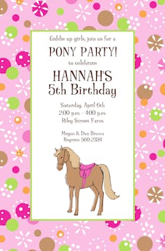 Pony Magic Invitation