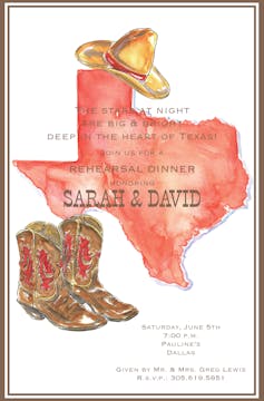 Pretty Texas Invitation
