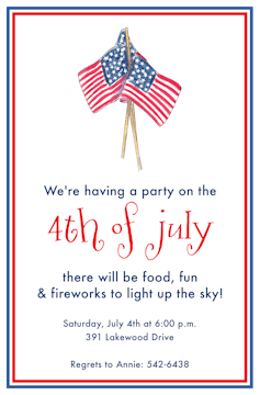 July Flags Invitation