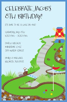 Mini Golf Invitation