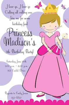 Princess Dot Invitation