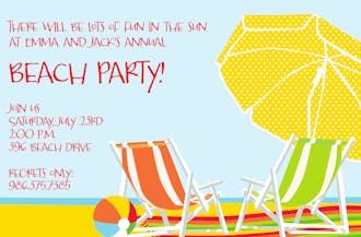 Beach Umbrellas Invitation