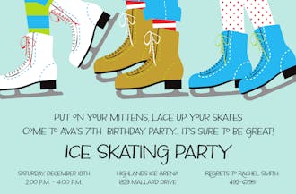 Ice Skating Party Invitation