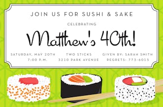 Sushi Invitation