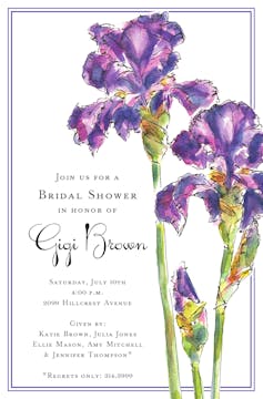 Elegant Iris Invitation