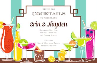 Drinks Galore Engagement Party Invitations