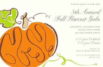 Viney Pumpkin Invitation